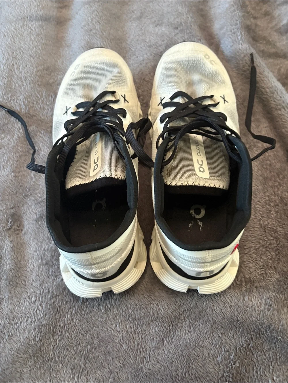 On Running Men's White and Black Athletic Sneakers